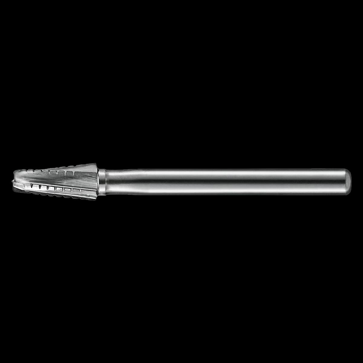 Kerr (KaVo Kerr) Carbide Bur #1703, Tapered Fissure, Round End, X-Cut, 6 Flutes, 2.1 mm Diameter, 4.5 mm Length, Handpiece Shank, 5/Pk - Kerr Operative Carbide Burs HP 1703 5/Pk - Image 1