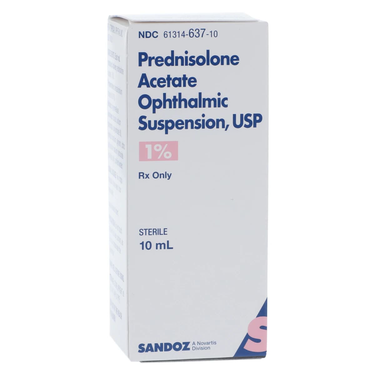 Prednisolone Acetate Ophthalmic Suspension 1%, 10mL Bottle, Sandoz - Prednisolone Acetate Opht Susp - Image 1