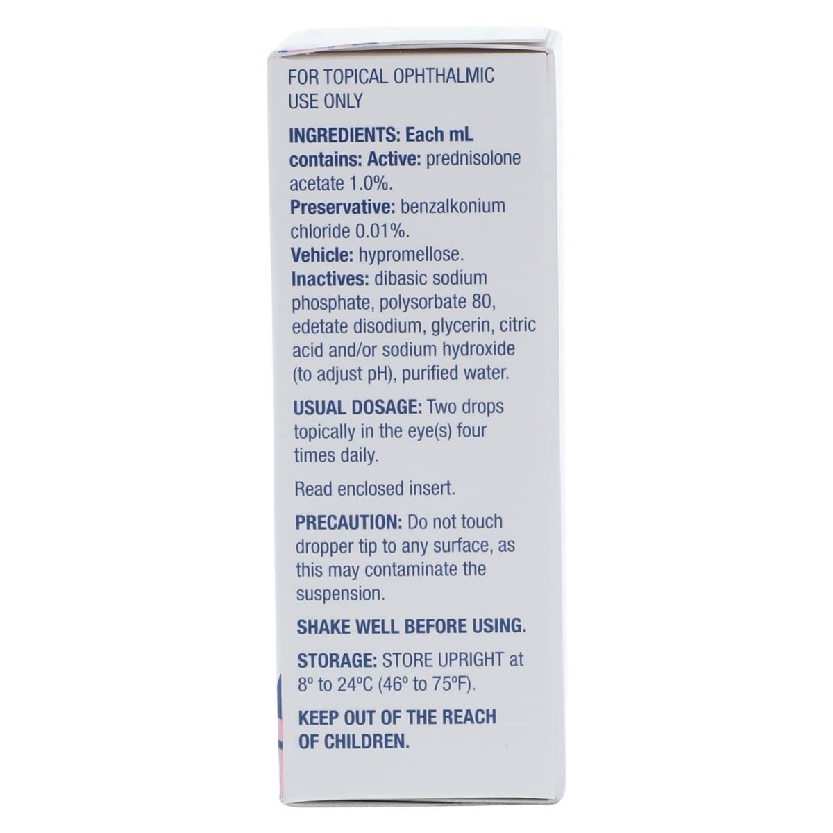 Prednisolone Acetate Ophthalmic Suspension 1%, 10mL Bottle, Sandoz thumbnail 3