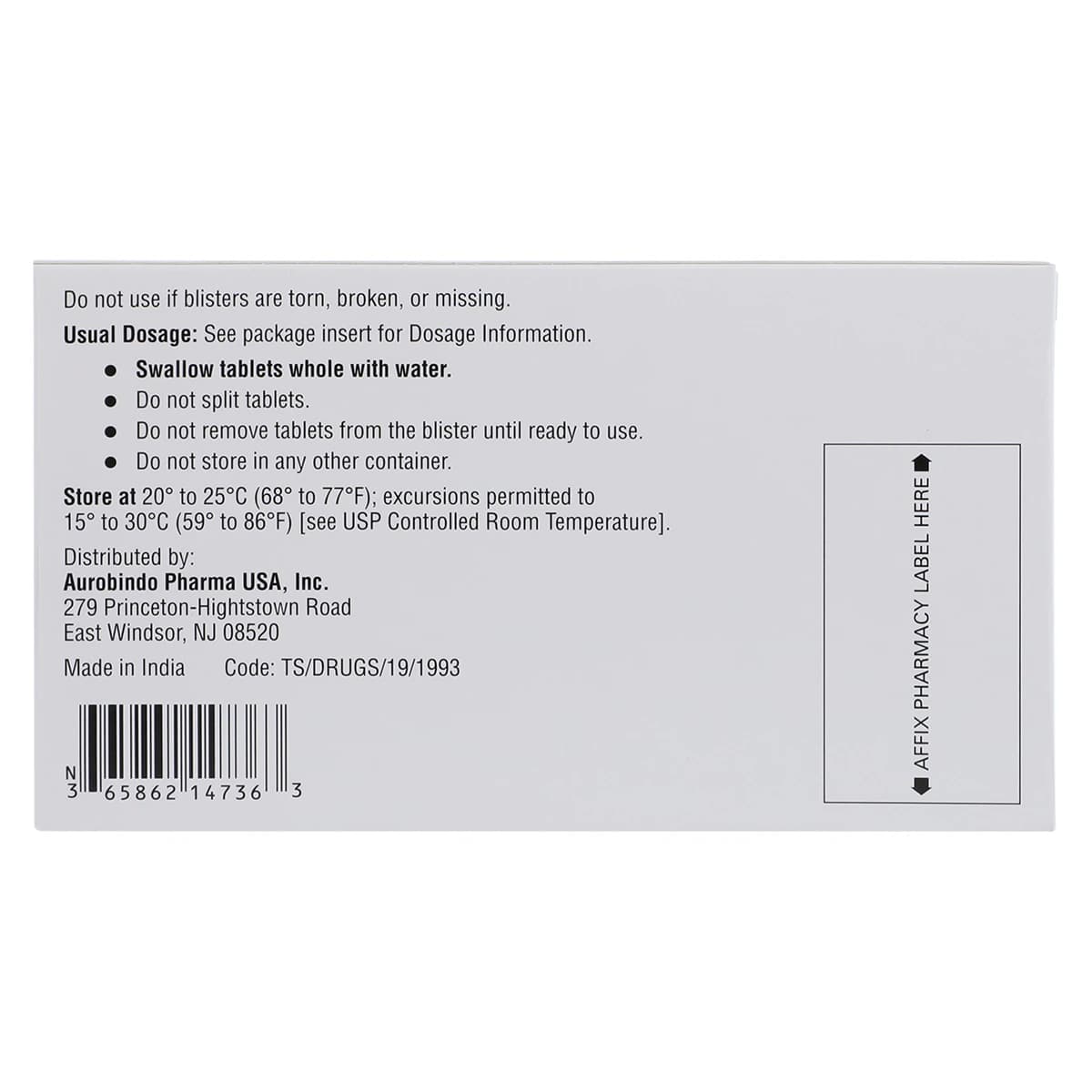 Sumatriptan Tablets, 50mg, Unit Dose, 9/Package thumbnail 5
