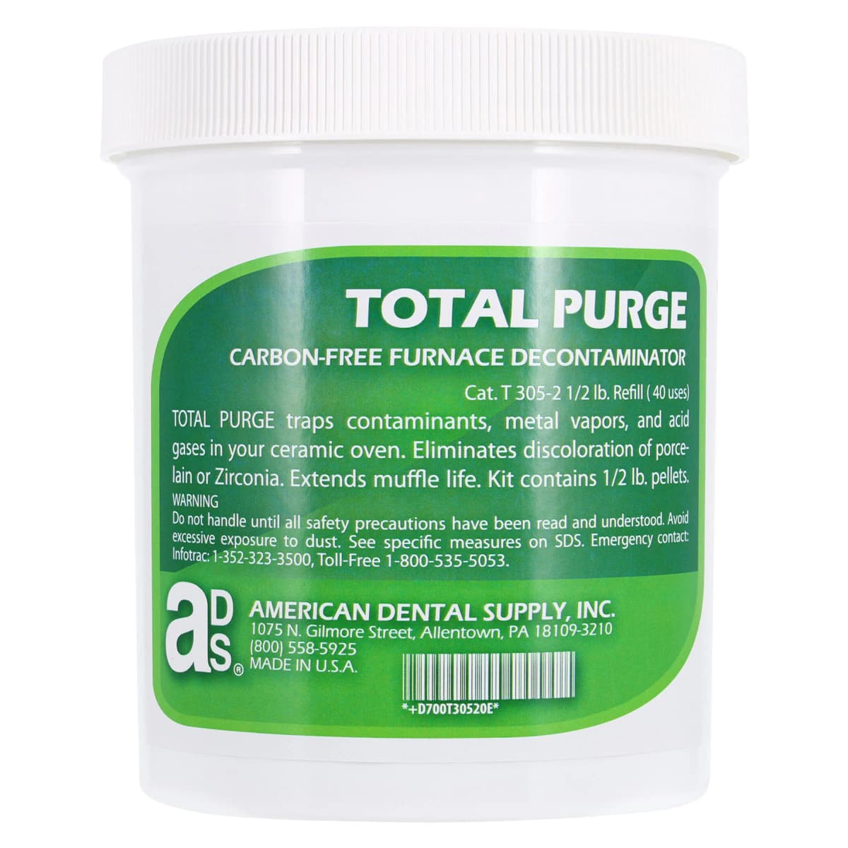 Total Purge® Carbon-Free Furnace Decontaminator Kit, 1/2 lb Tub with 5g Crucible thumbnail 3