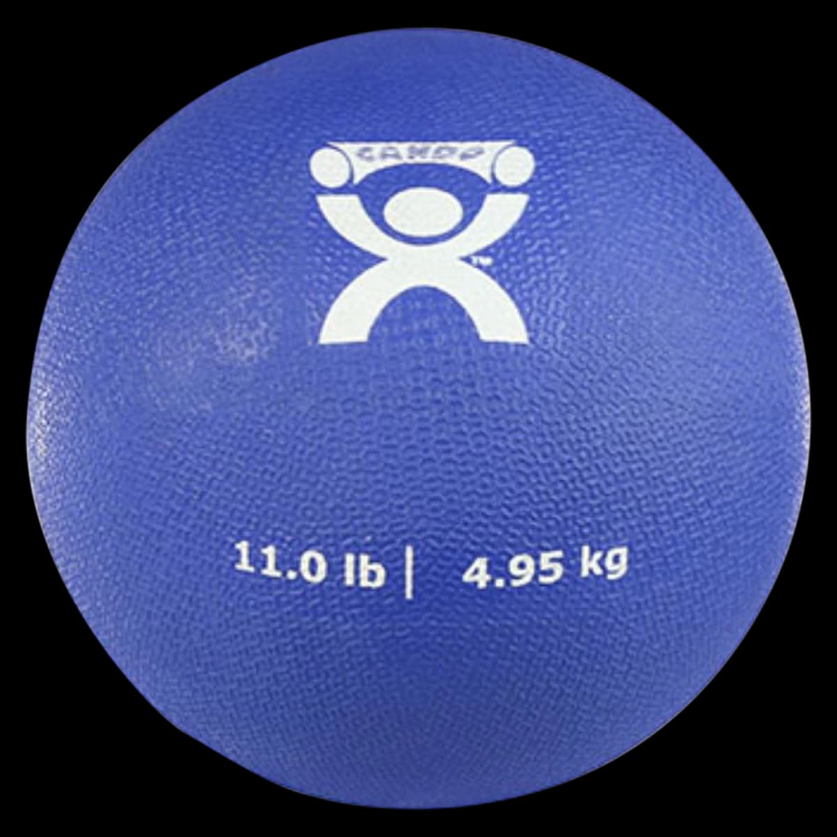 CanDo Medicine Ball, Rubber, 7" Diameter, Blue, 11 lb - Medicine Ball 7" Diameter - Image 1