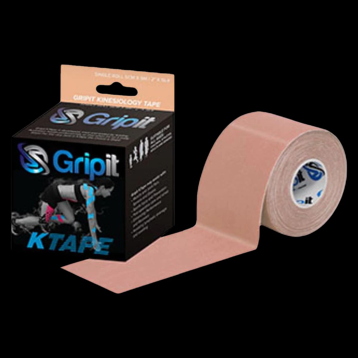 Strapit OG Kinesiology Tape, Cotton/Lycra/Spandex, 2" x 5.5 yd, Tan, Latex-Free, 01KT0J0ADJ5Y0EC74RFS535X1M - Strapit Og Kines Tape 2x5.5yd - Image 1