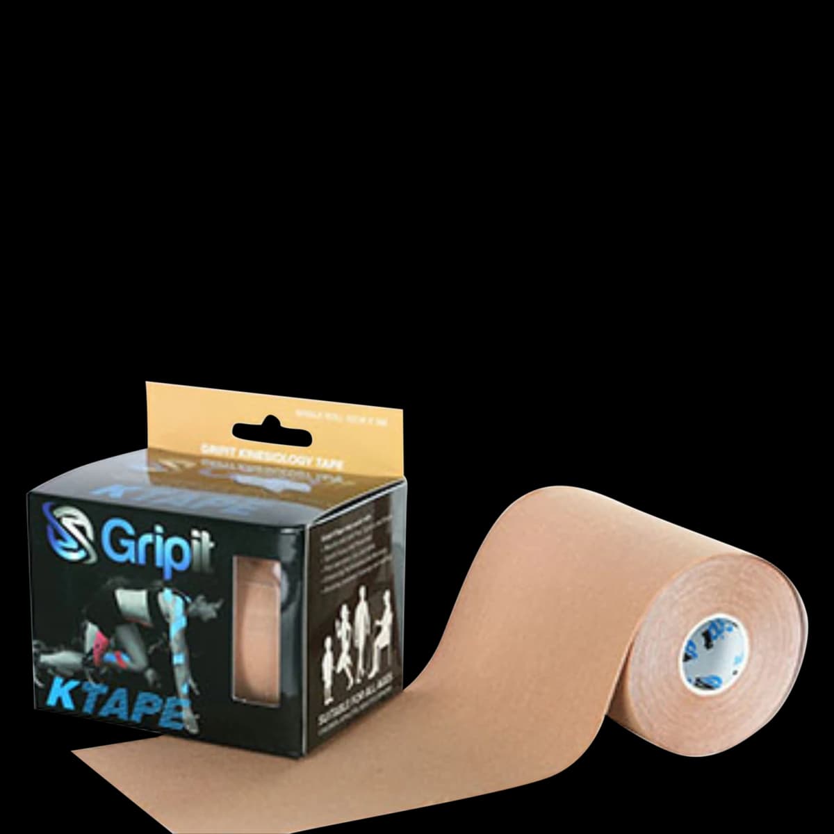 Strapit Original Kinesiology Tape, Cotton/Nylon, 4" x 5.5 yd, Tan, Non-Sterile, 1 Roll/Box - Original Kinesiology Tape Bge - Image 1