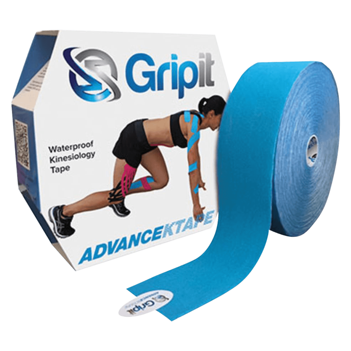 Strapit Advanced Kinesiology Tape, Viscose/Synthetic, 2" x 34 yd, Blue, Latex-Free, 01KT0J09MWH9SZ72J3HS60V7NA - Strapit Adv Kines Tape 2x34yd - Image 1