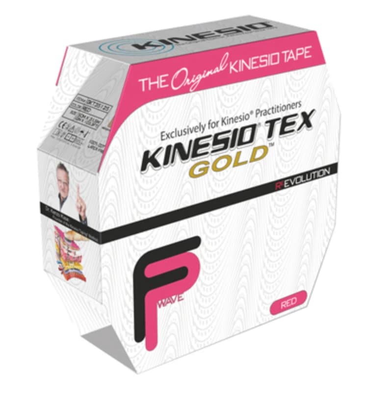 Togu Tex Gold FP Kinesiology Tape, Cotton, 2" x 34 yd, Red, Each - Tex Gold FP Kin Tape - Image 1