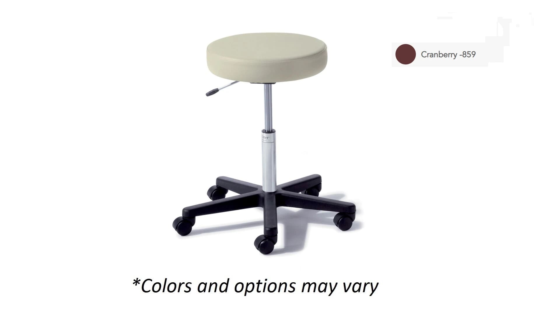 Midmark Ritter 272 Basic Adjustable Stool, Cranberry, 300 lb Capacity - 272 Basic Adjustable Stool GLD - Image 1