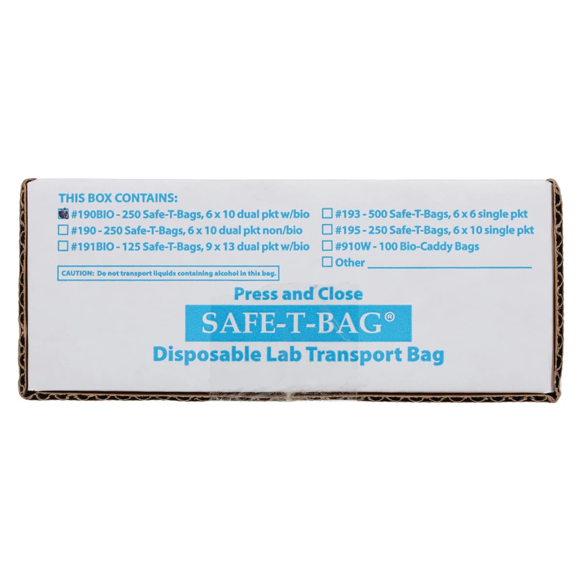 Safe-T-Bag Dual Pocket Biohazard Specimen Bag, 6" x 10", Instant Seal, 250/Box thumbnail 4