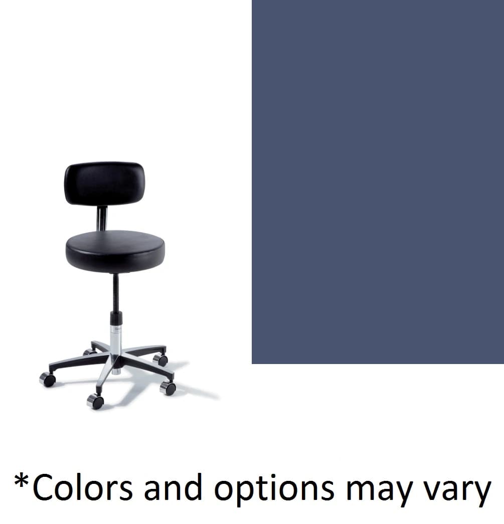 Midmark Ritter 275 Basic Stool with Back, Soothing Blue, 225 lb Capacity - 275 Basic Stool w/ Back - Image 1