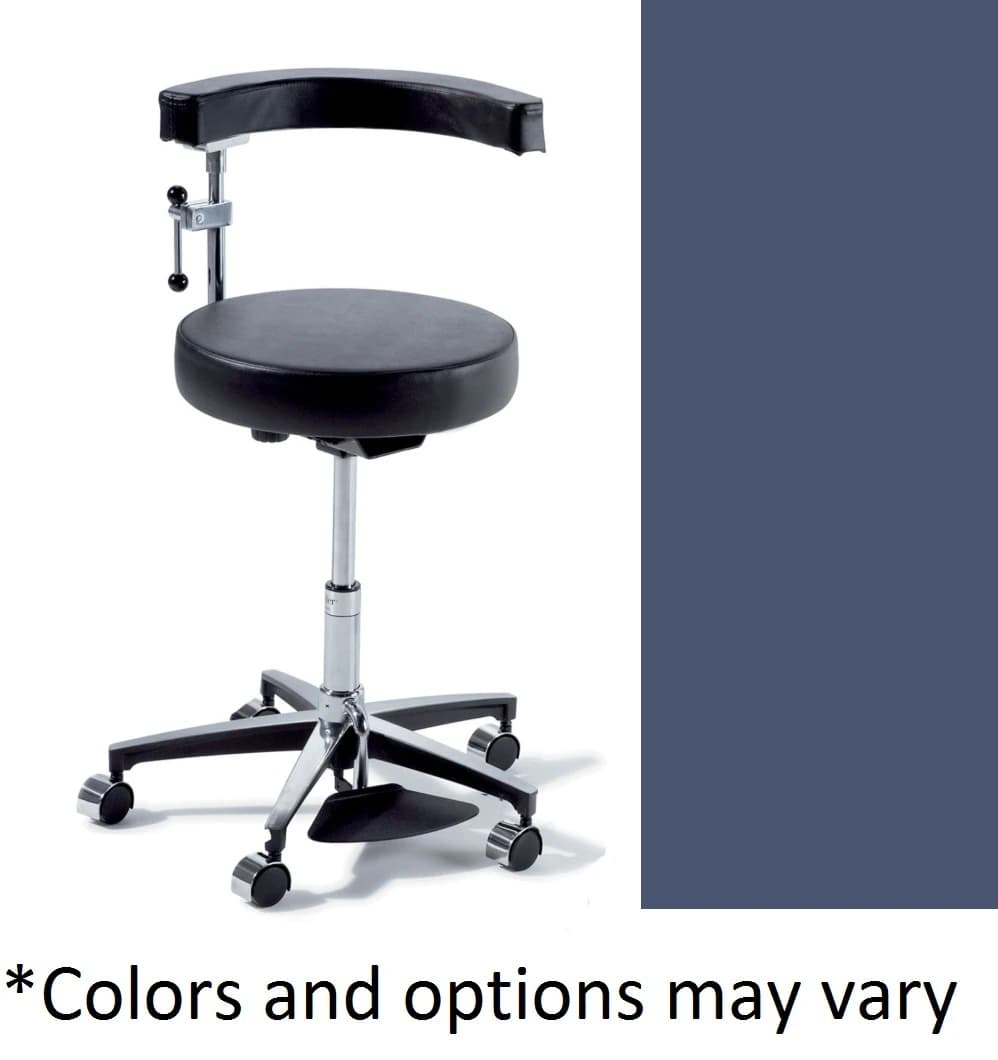 Midmark Ritter 278 Basic Stool with Foot Ring, Soothing Blue, 225 lb Capacity - 278 Basic Stool w/ Foot RLS - Image 1