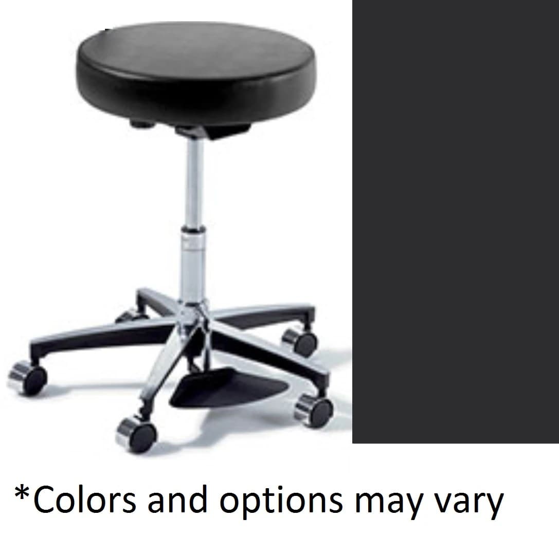 Midmark Ritter Classic Series 276 UltraFree Exam Stool with Foot Ring, Obsidian, 350 lb Capacity - Basic 276 UltraFree Stool W/FR - Image 1