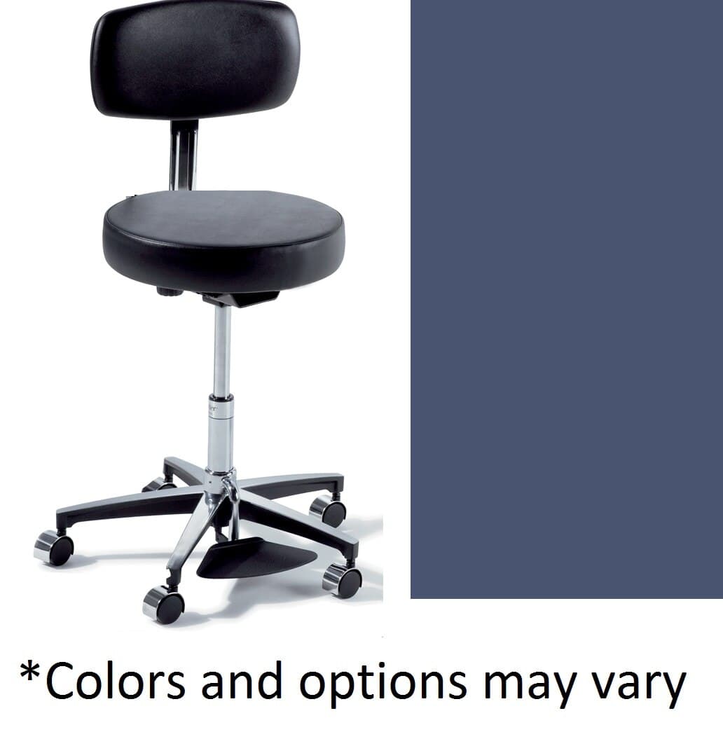 Midmark Ritter Classic Series 277 Exam Stool with Fixed Ring, Soothing Blue, 225 lb Capacity - Basic 277 Stool W/FR - Image 1