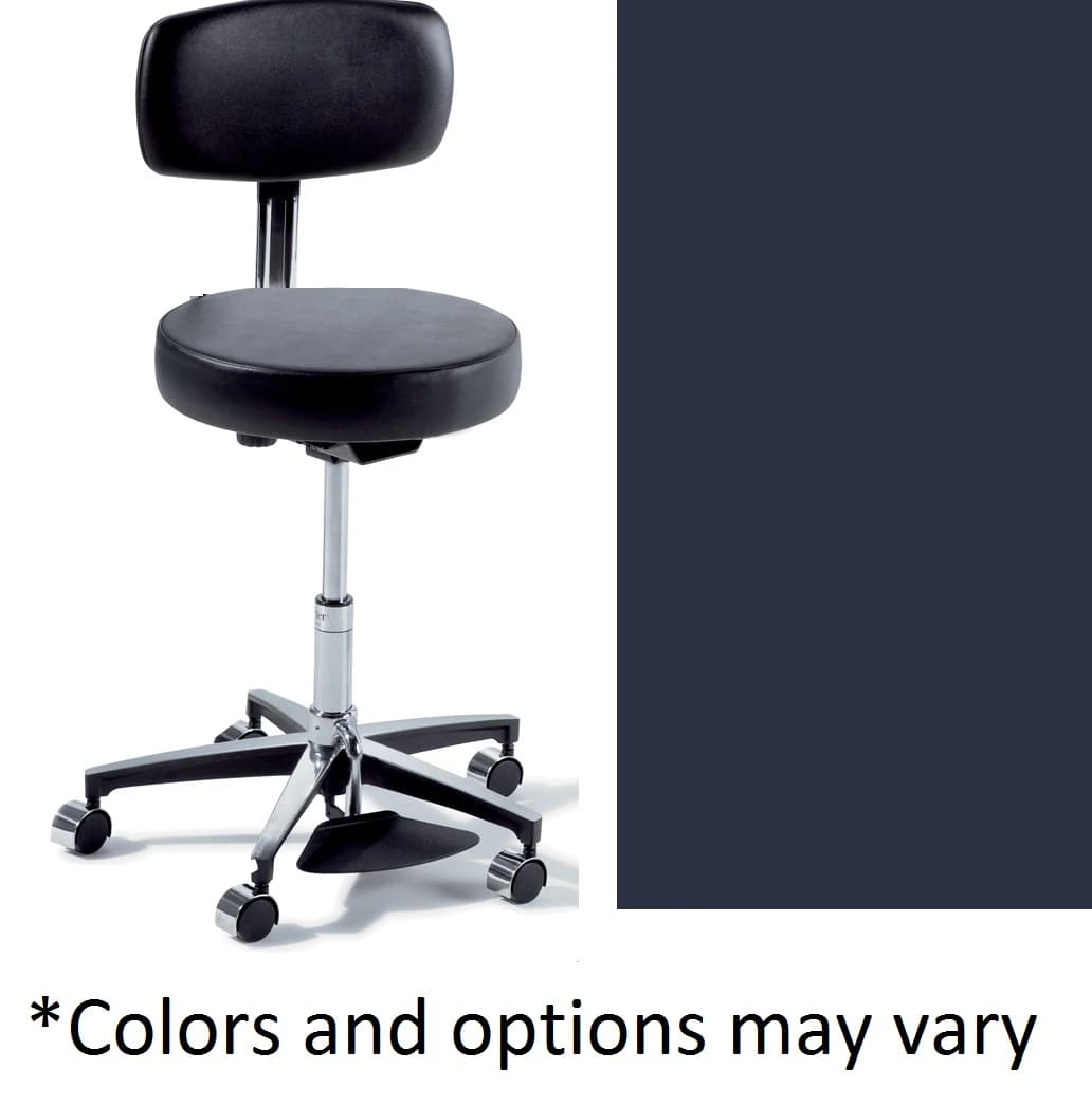 Midmark Ritter Classic Series 277 UltraFree Exam Stool with Foot Ring, Harbor Finish, 225 lb Capacity - Basic 277 UltraFree Stool W/FR - Image 1
