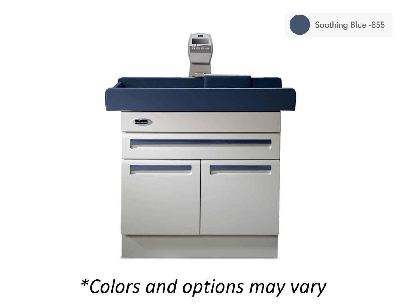 Midmark 640 Pediatric Exam Table with Scale, Soothing Blue, 40 lb Capacity - 640 Pediatric Exam Table w/Scl - Image 1