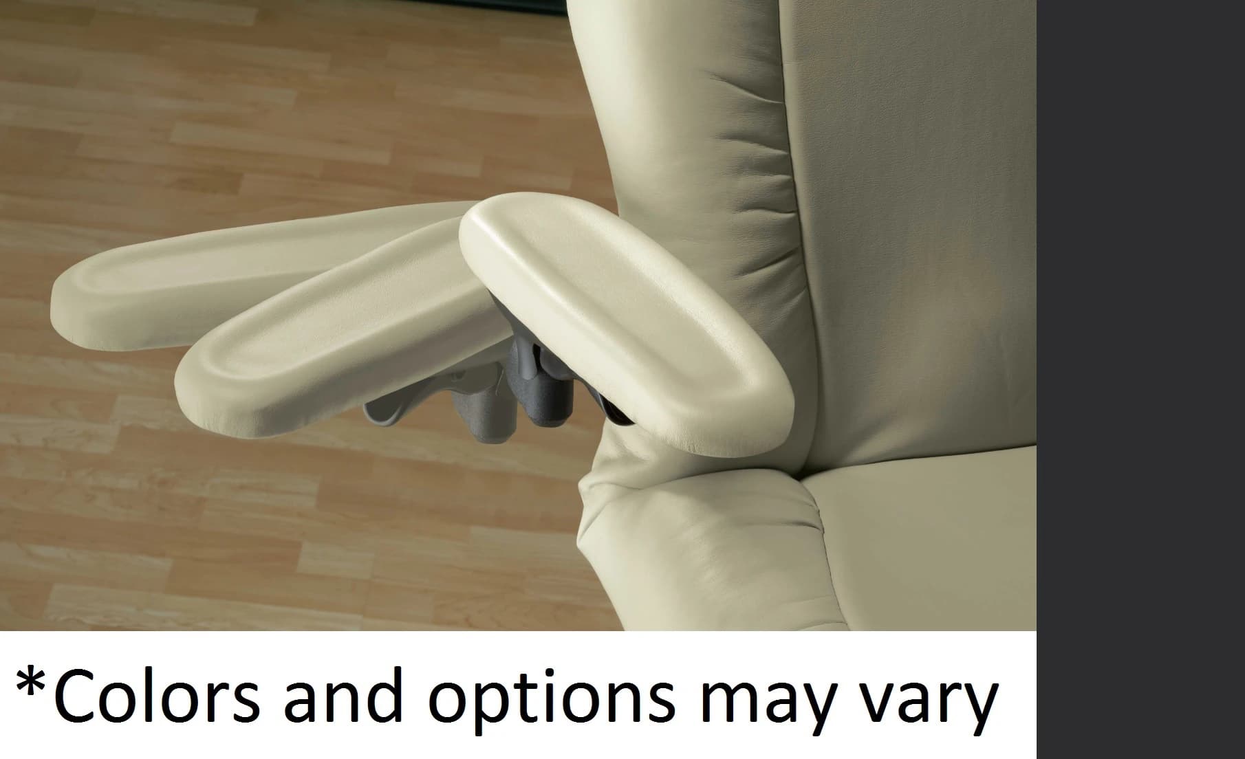 Midmark 641 Barrier Free Chair Arms, UltraFree, Obsidian, Each - 641 Barrier Free Chair Arms - Image 1