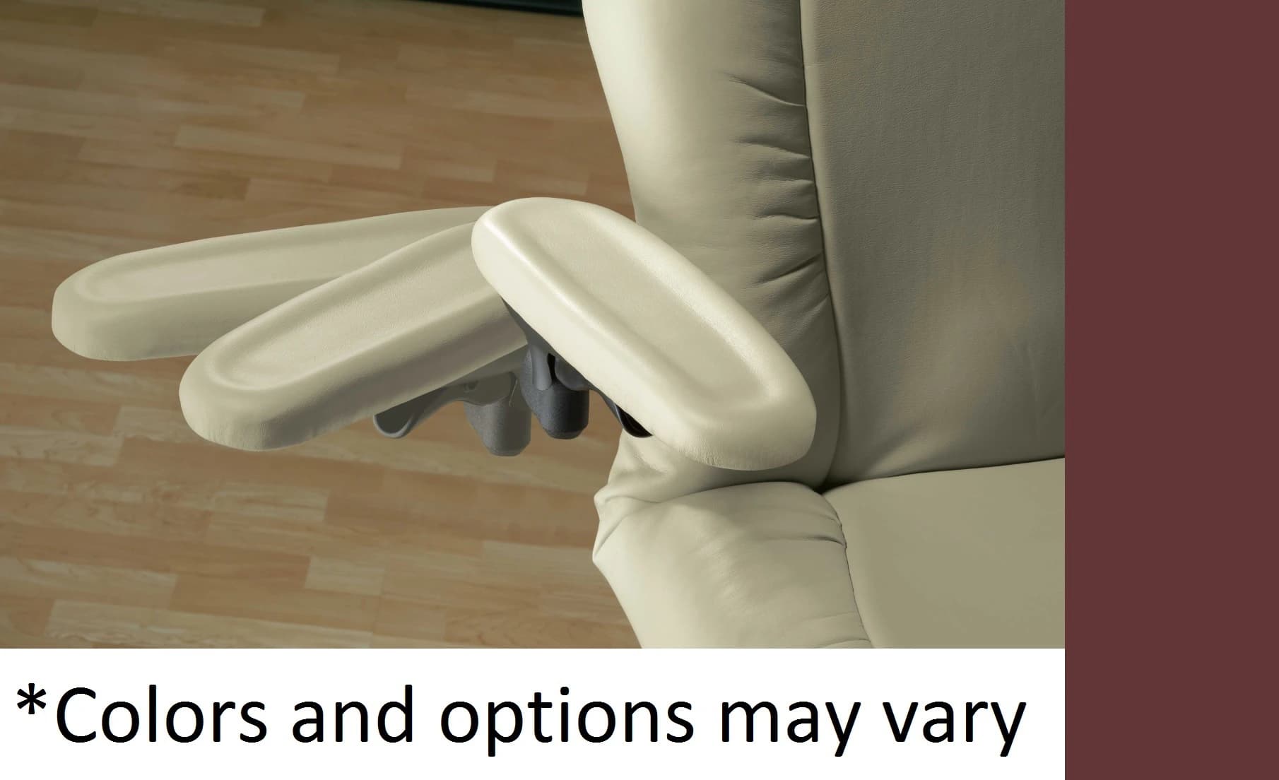 Midmark 641 Barrier Free Chair Arms, UltraFree, Cranberry, Each - 641 Barrier Free Chair Arms - Image 1