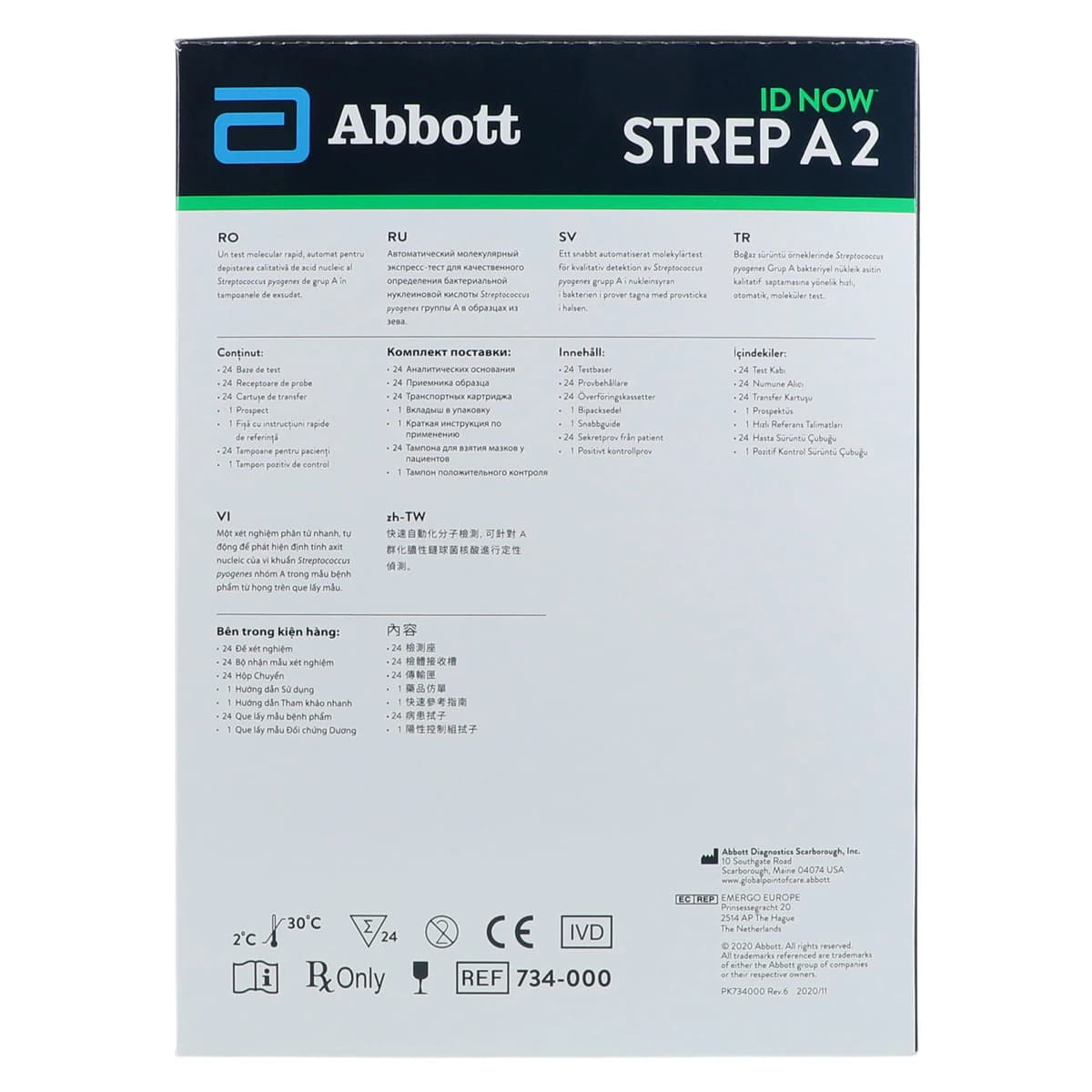 Abbott ID NOW Strep A 2 Test Kit, CLIA Waived, Throat Swab, 24 Tests/Box thumbnail 9