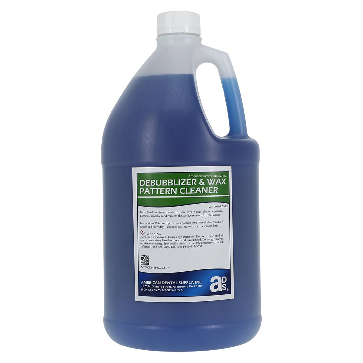 Debubblizer and Wax Pattern Cleaner, Blue, 1 Gallon Refill Bottle - Debubblizer and Wax Pattern Cleaner Blue 1gal Refill - Image 1