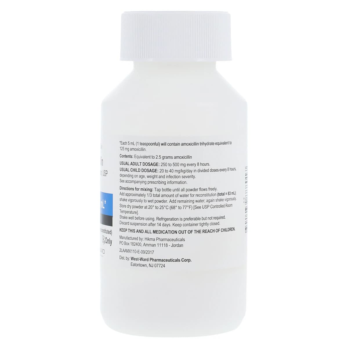 Amoxicillin Oral Suspension 125mg/5mL, Dye Free, Tutti-Frutti, 100mL Bottle thumbnail 2