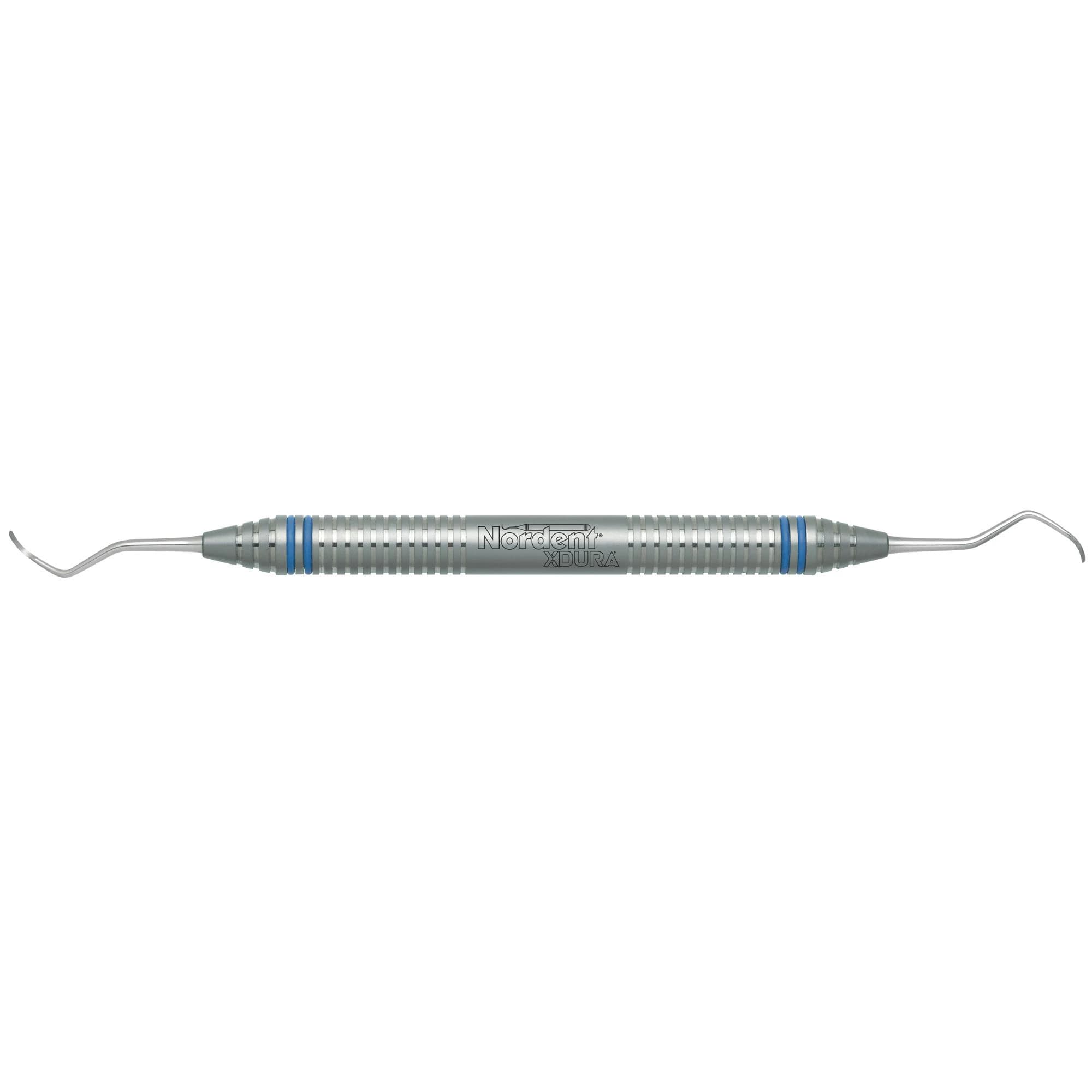 Nordent XDURA Universal Curette, Barnhart #5-6 Rigid, Double-Ended, DuraLite ColorRings, Silver - XDURA&reg; Universal Curettes - Barnhart #5-6 Rigid - DuraLite&reg; ColorRings - Image 1