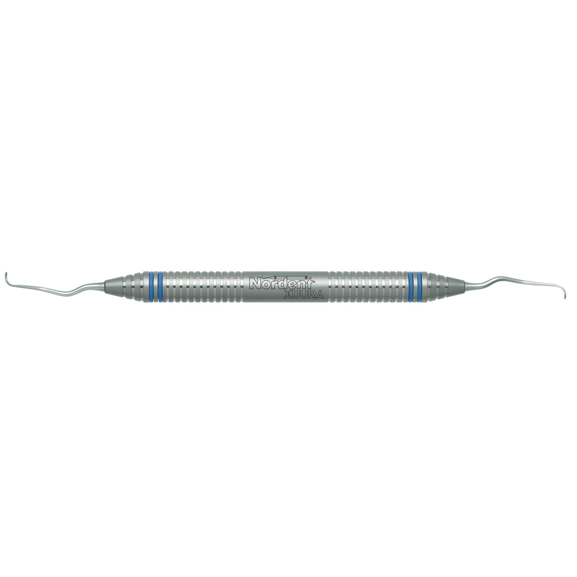 Nordent XDura Gracey Mini Curette 15/16, Double-Ended, Posterior, Stainless Steel, Color Coded Silver, Each - XDura Curette Gracey 15/16ML - Image 1