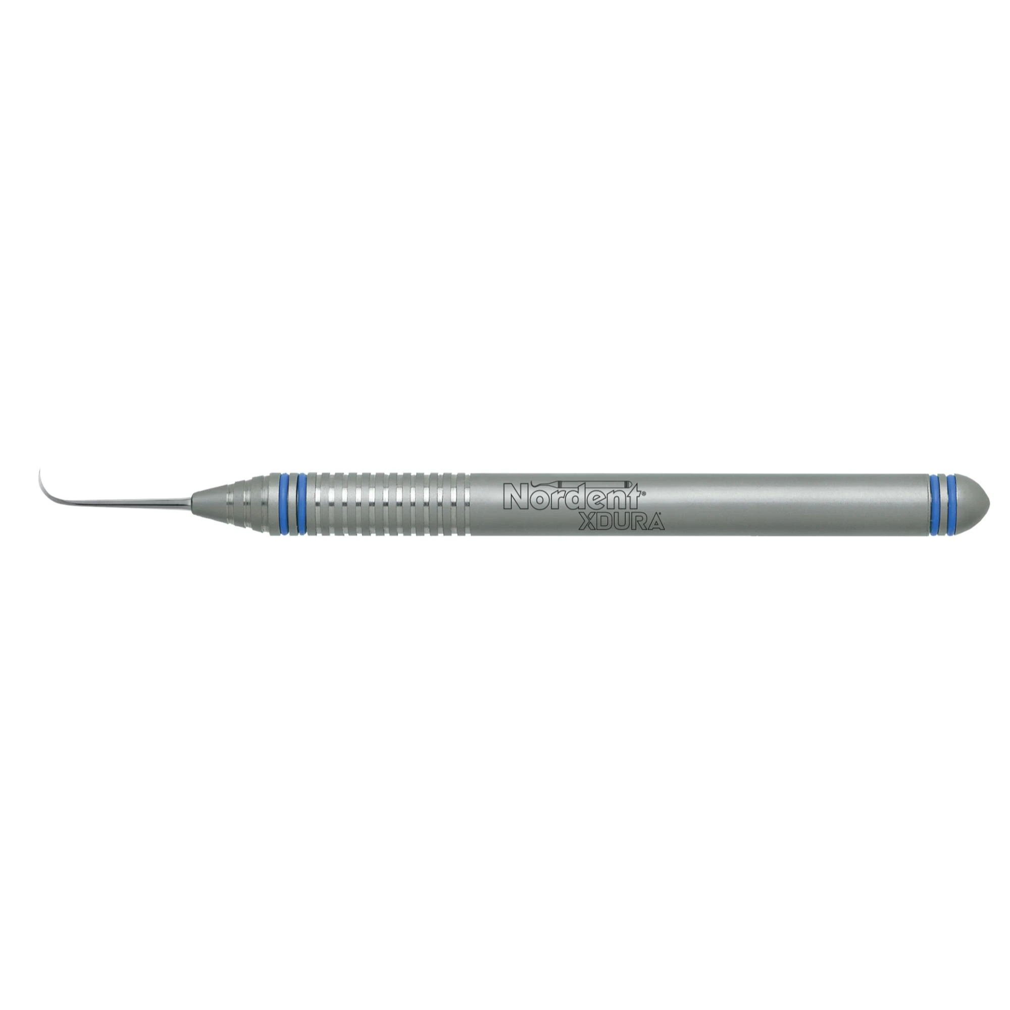 Nordent XDura Scaler SE Nebraska 128, Sickle Curette/Scaler, Double End, DuraLite ColorRing, Posterior, Stainless Steel, Silver - XDura Scaler SE Nebraska 128 - Image 1
