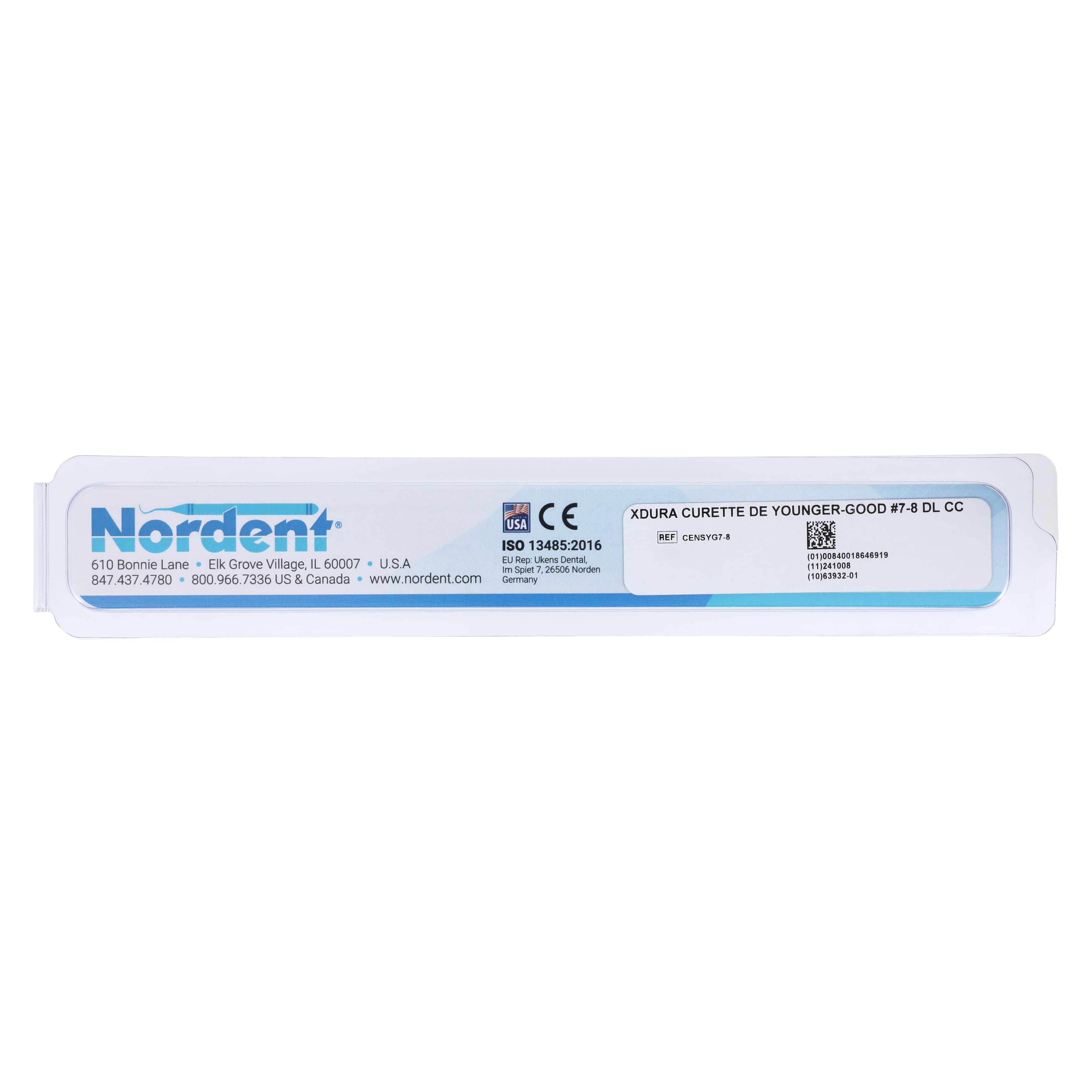 Nordent Xdura Curette DE Younger-Good #7-8 DuraLite® ColorRings Handle, CENSYG7-8 thumbnail 6