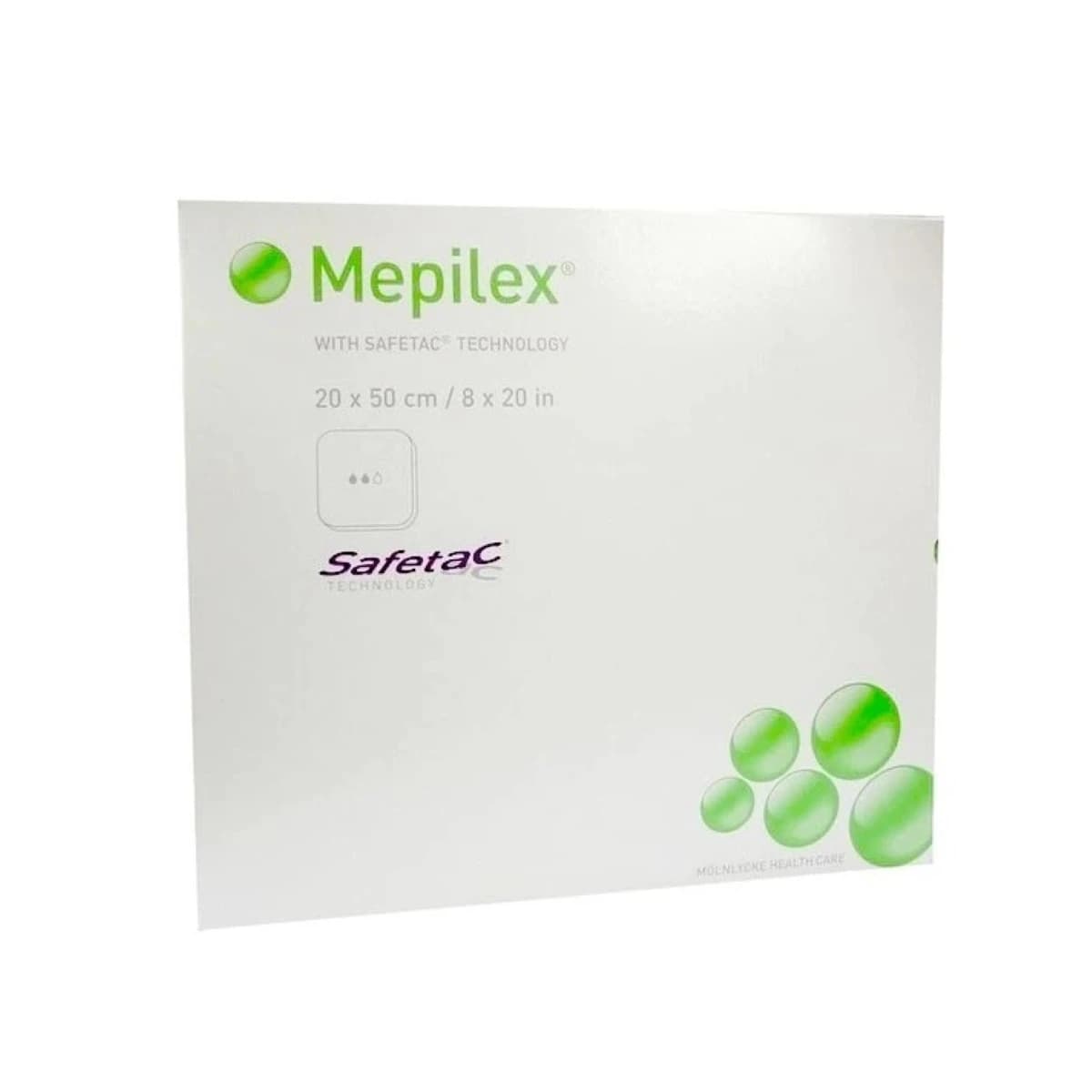Mepilex Ag Antimicrobial Foam Dressing with Safetac Technology, 8" x 20", Adherent, 1 Each - Dressing Mepilex Ag Foam - Image 1