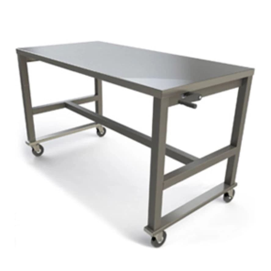 Mac Medical Stainless Steel Work Table, 24" x 60" x 34", with 5" Casters - Work Table 24x60x34" SS - Image 1