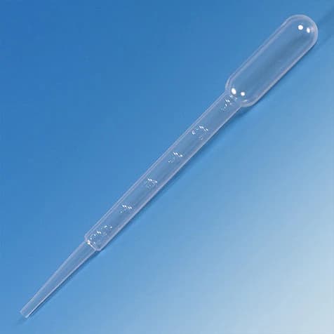 Globe Scientific Transfer Pipet, 7.5 mL, 3 mL Graduations, 148 mm, Large Bulb, Sterile, Individually Wrapped, 400/Case - Pipette Transfer Sterile - Image 1