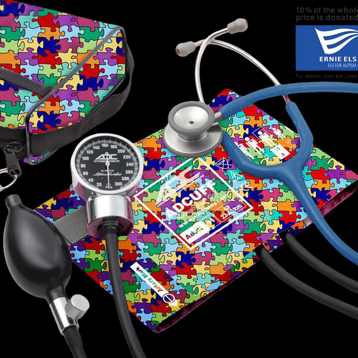 American Diagnostic Pro's Combo III Clinician Sphygmomanometer & Stethoscope Kit, Adult, 2-Tube, Reusable - Sphyg Steth Combo Kit Adult - Image 1