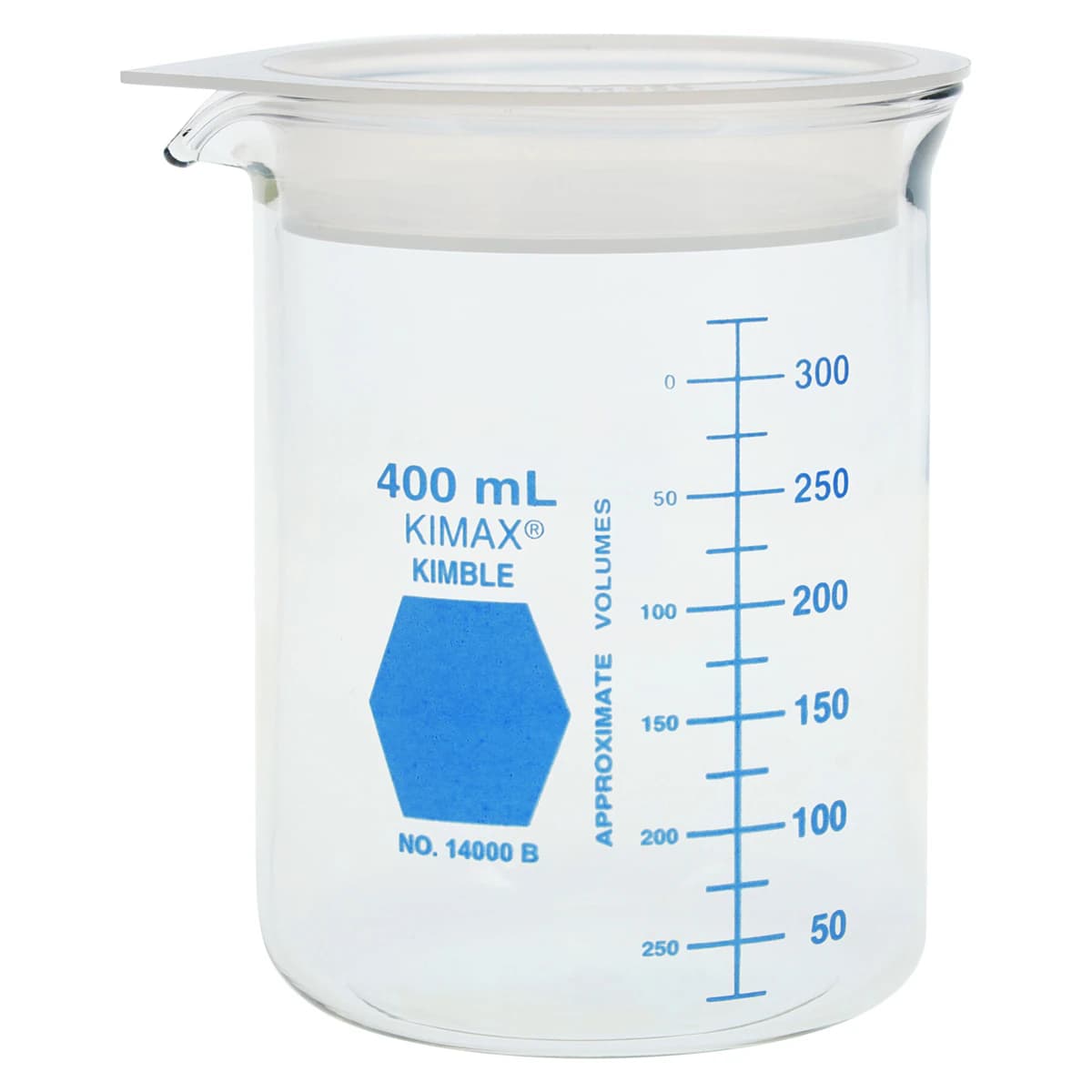 Glass Beaker with Lid, 400ml, B894-6 - Glass Beaker with Lid 400ml - Image 1