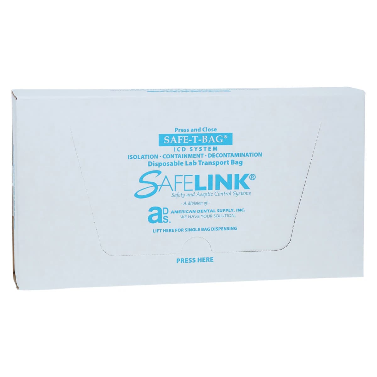Safe-T Non-Biohazard Bag, Single Pocket, 6" x 6", 500/Box - Safe-T Non-Biohazard Bag 6" x 6" Box of 500 - Image 1