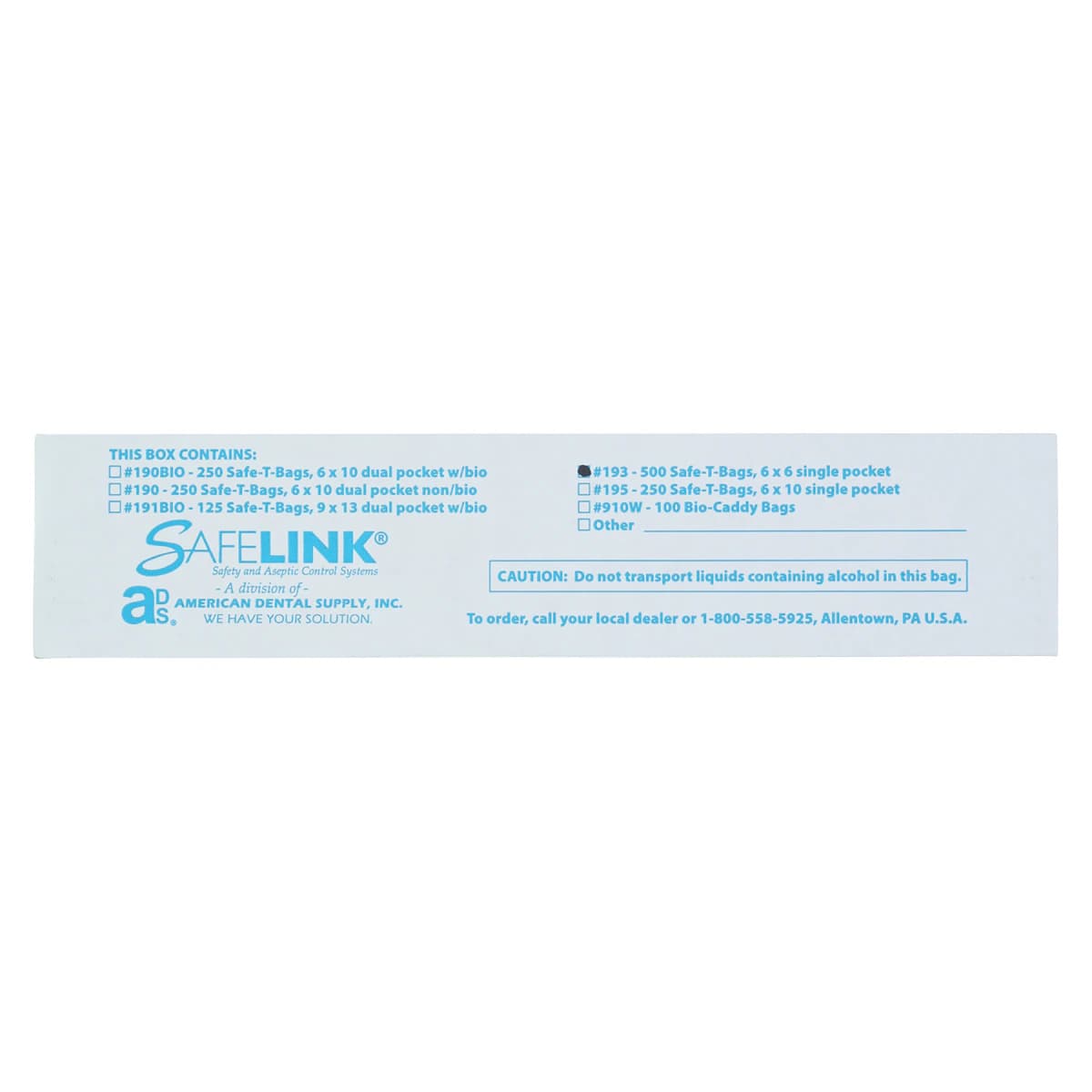 Safe-T Non-Biohazard Bag, Single Pocket, 6" x 6", 500/Box thumbnail 3