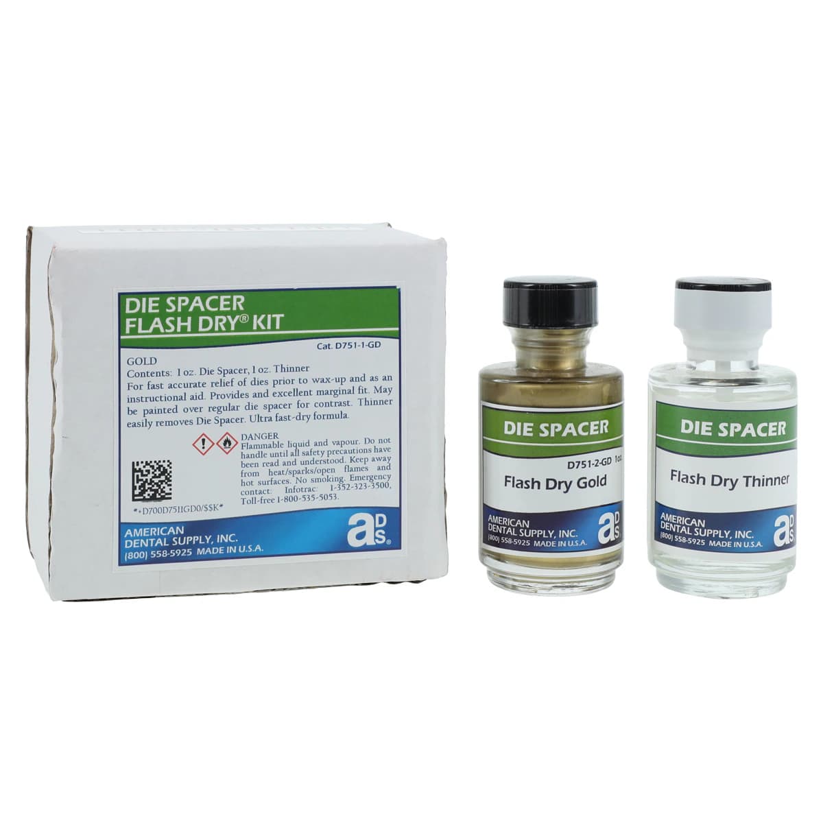American Dental Supply Flash Dry Die Spacer Complete Kit, Gold thumbnail 2