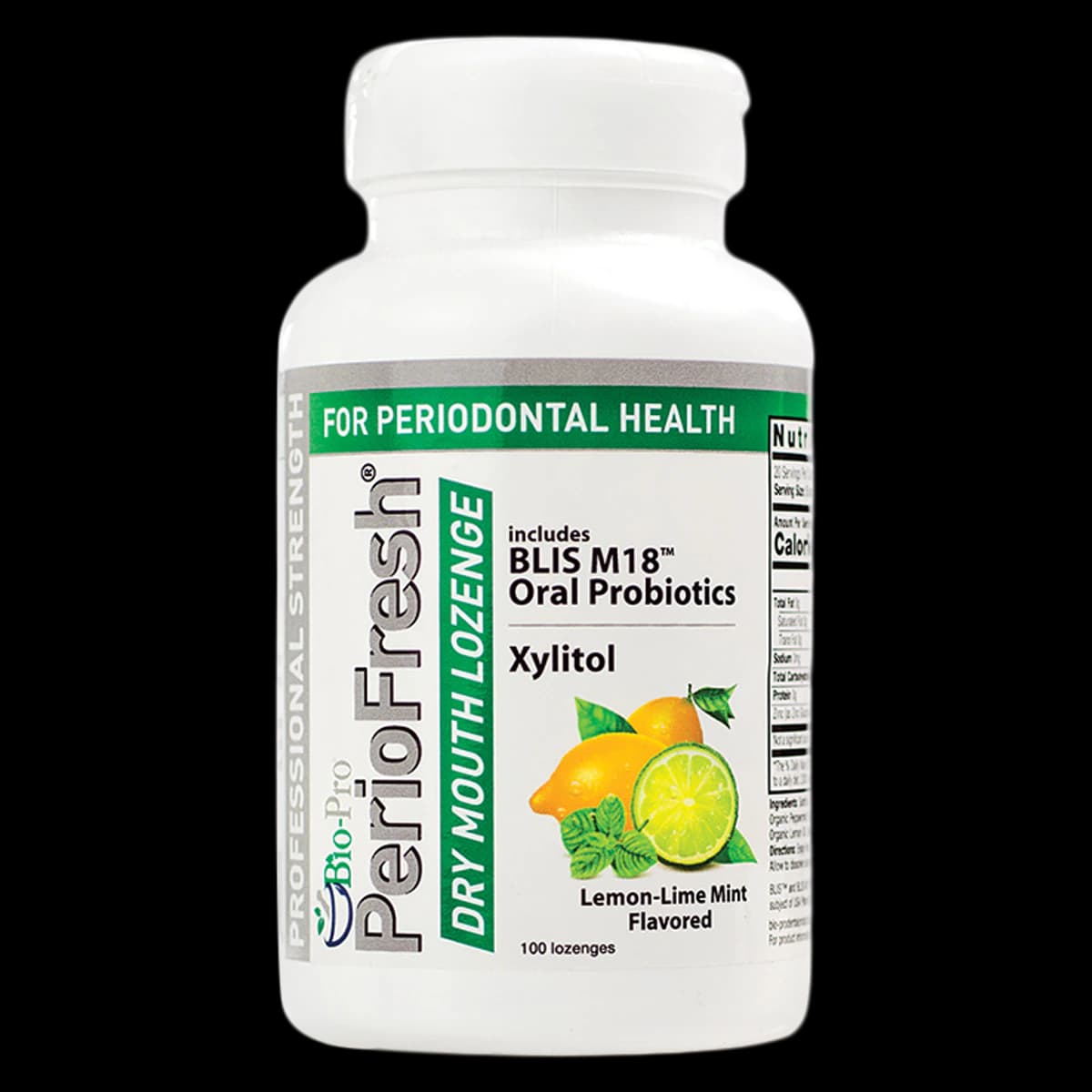 Bio-Pro PerioFresh Dry Mouth Lozenges, Lemon-Lime Mint, Xylitol, 100/Box - Bio-Pro PerioFresh Lozenges - Image 1