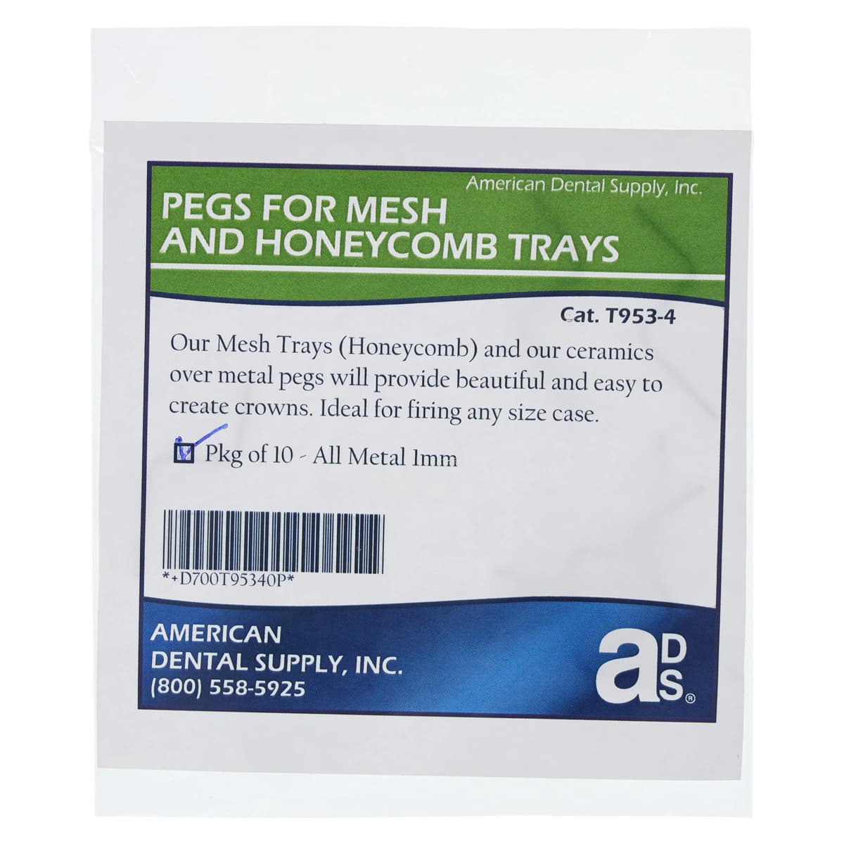 Metal Pegs for Firing Trays, 1 mm, 10/Pkg - Metal Pegs - Image 1