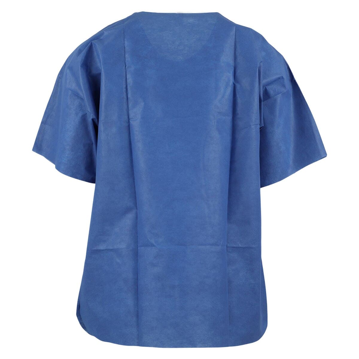 Graham Medical Professional Disposable Scrub Shirt, SMS Non-Woven, Large, Blue, Short Sleeve, V-Neck, 30/Case thumbnail 3