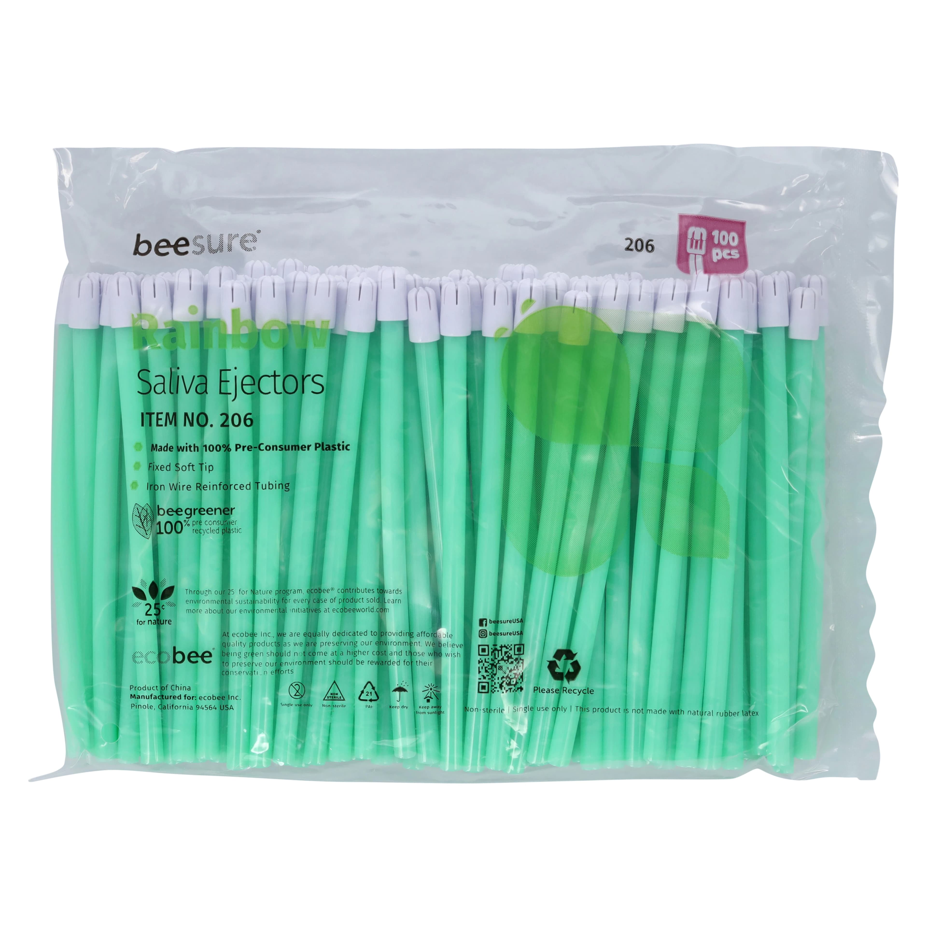 BeeSure Rainbow Saliva Ejectors, Assorted Colors, 500/Box, BE206 thumbnail 10