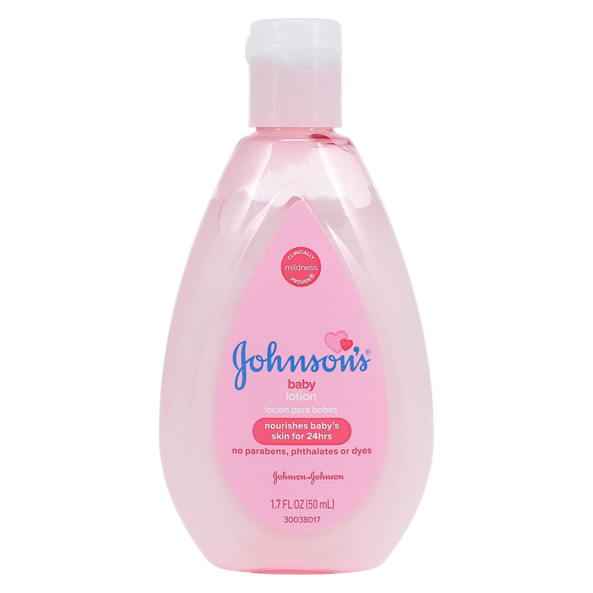 Johnson's Baby Lotion, Paraben Free, Hypoallergenic, Pink, 1.7 oz Bottle - Johnson's Pink Baby Lotion - Image 1