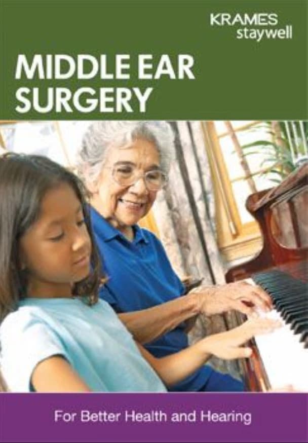 Krames Communications Middle Ear Surgery Informational Booklet, English, 16-Page, Full Color, 01KT0J071TRGA848T3JSB03Q35 - Booklet Middle Ear Surgery - Image 1