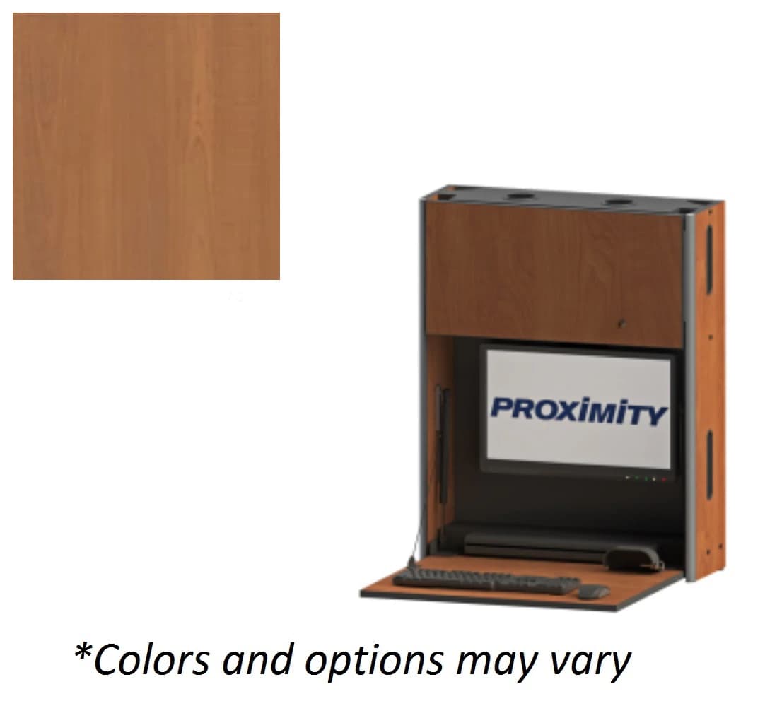 Embrace EXT-28 Wall Mounted Workstation Desk, Fonthill Pear Finish - EMBRACE EXT-28 Wall Mounted - Image 1