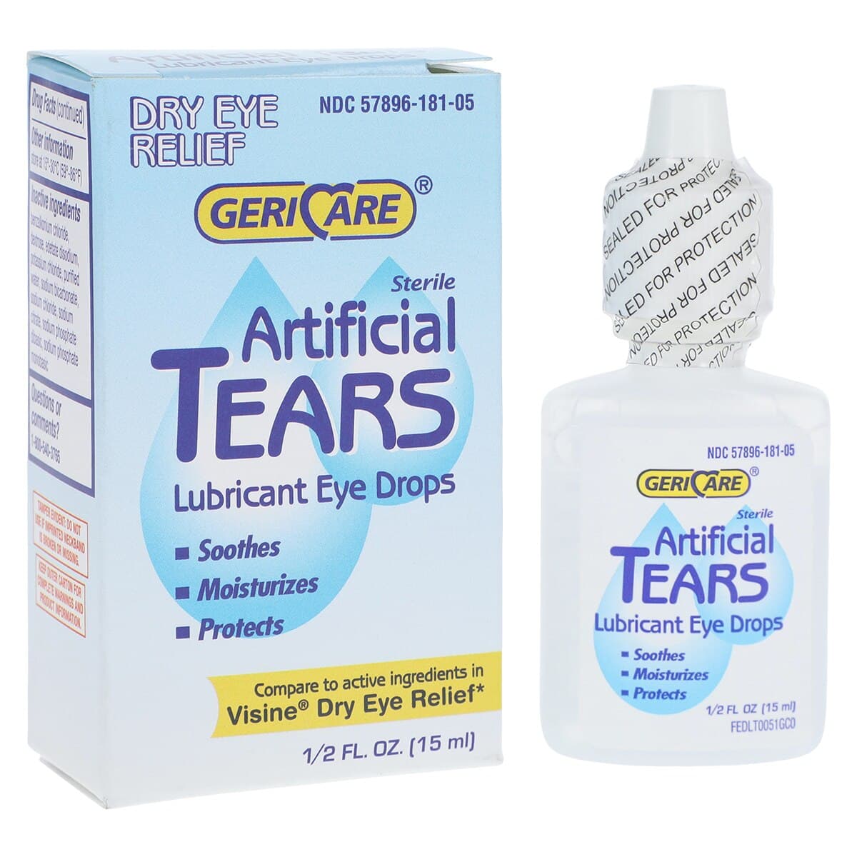 Geri-Care Artificial Tears Lubricant Solution, 15 mL/Bottle thumbnail 2