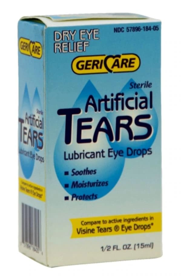 Geri-Care Artificial Tears Lubricant Solution, 15 mL/Bottle - Artificial Tears Lubricant - Image 1