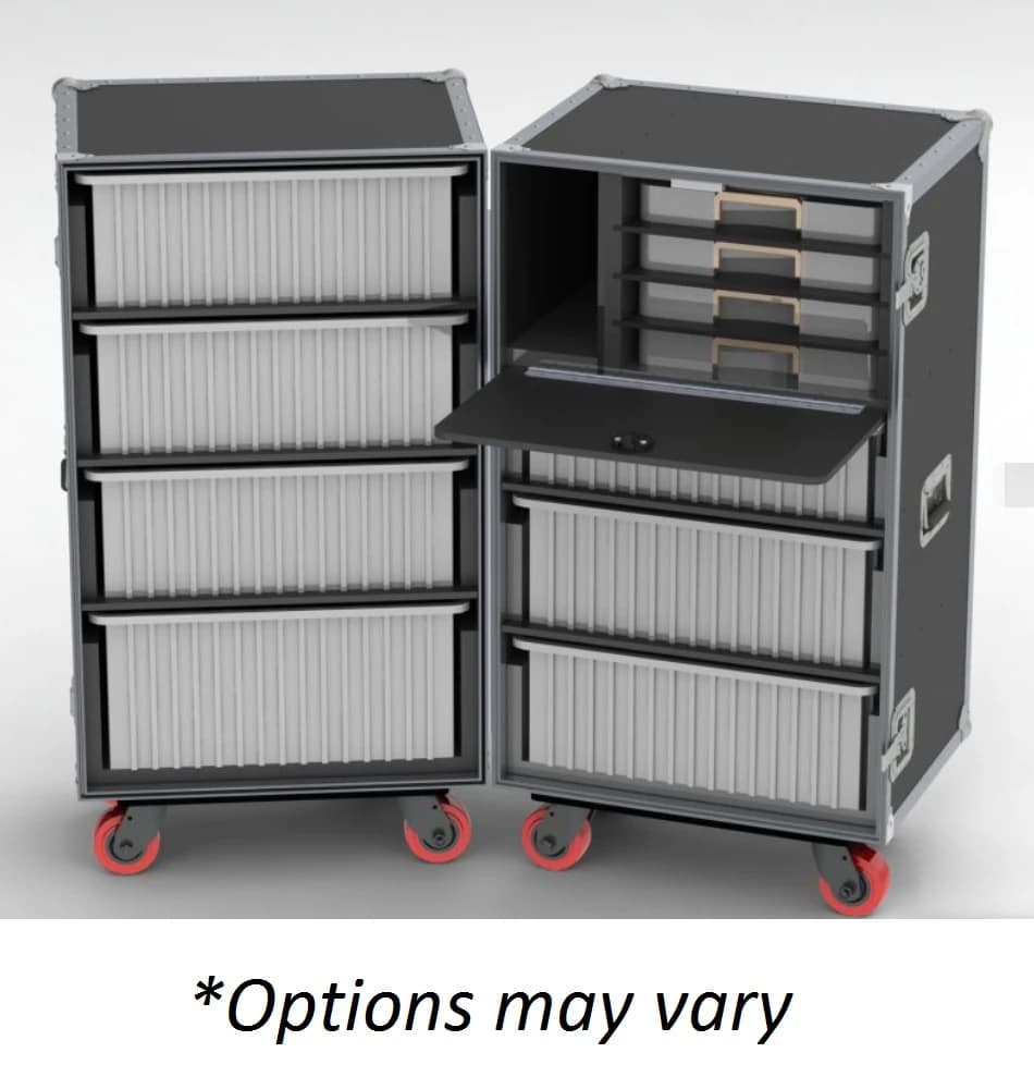 Wilson Case Athletic Double Drawer Case #3, Black Laminate - Case Athletic Double Drawer #3 - Image 1