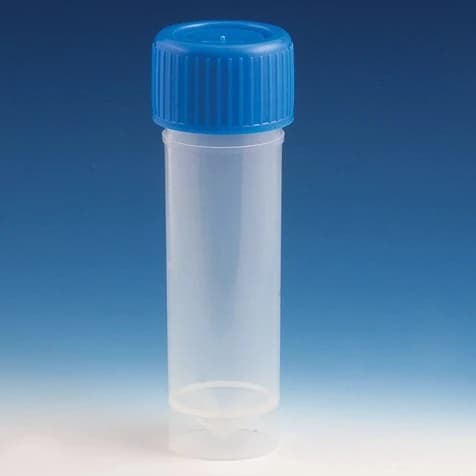 Globe Scientific Universal Container, 30mL Polypropylene, Conical Bottom, Non-Sterile, Attached Screw Cap, 500/Case - Container Univ w/ Screwcap PP - Image 1