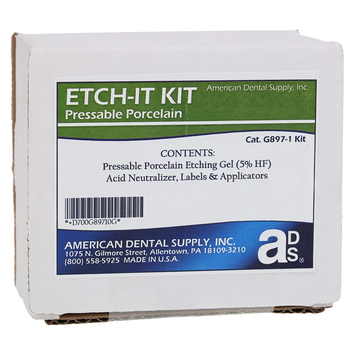 ETCH-IT Kit for Pressable Porcelain, 0.5 oz Bottle with Dip-It Neutralizer and Spatula - ETCH-IT Kit for Pressable Porcelain - Image 1