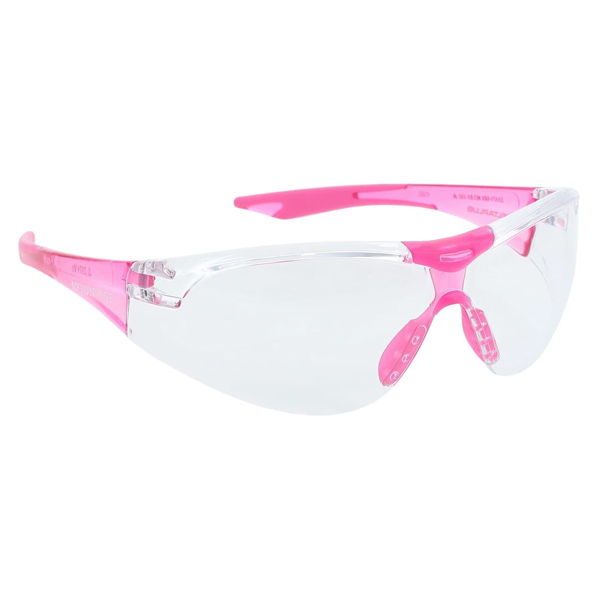 Hager Worldwide Avion Slim Fit Wrap-Around Protective Eyewear, Pink Frame, Clear Lens, Anti-Fog/Anti-Scratch, 1 Each, 100920 thumbnail 3