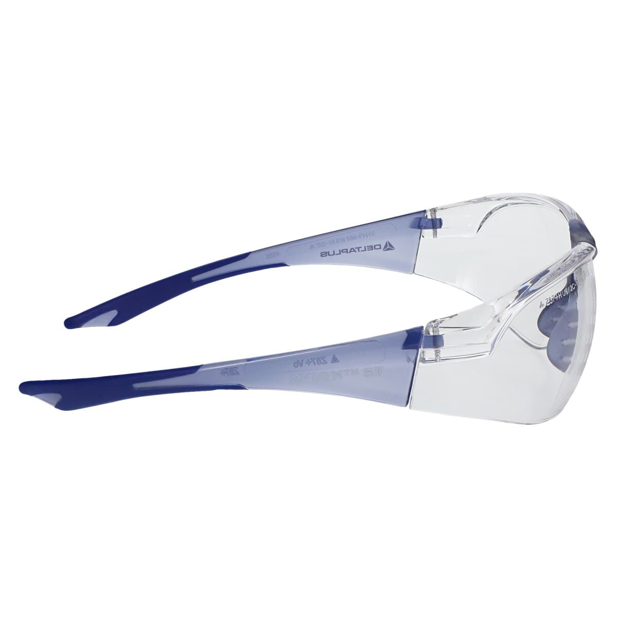 Hager Avions Protective Eyewear, Slim Fit Wrap-Around, Blue Frame, Clear Lens, Anti-Fog/Anti-Scratch, 100921 thumbnail 5