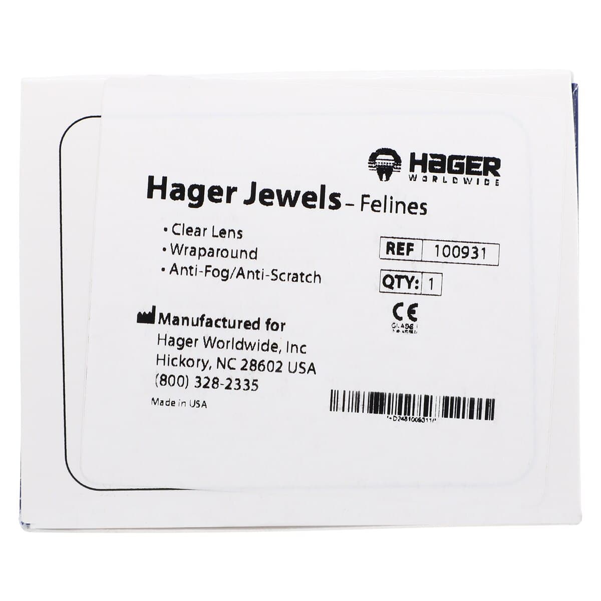 Hager Worldwide Feline Wraparound Protective Eyewear, Leopard Print Temples, Clear Anti-Fog/Anti-Scratch Lens, 1 Each, 100931 thumbnail 8